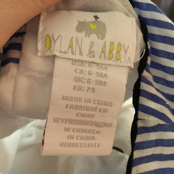 MARITIMES Sailboat Cotton Blend Sleeveless Dress Size 6-9 Months - Picture 8 of 8